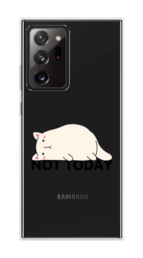 

Чехол на Samsung Galaxy Note 20 Ultra "Cat not today", Белый;розовый;черный, 2101050-1