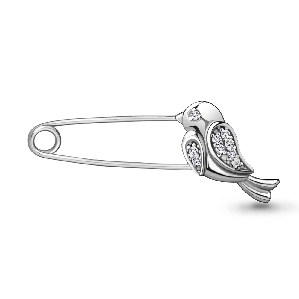 

Брошь из серебра с фианитом Aquamarine Aquamarine 77348А_925_р, 77348А_925_р