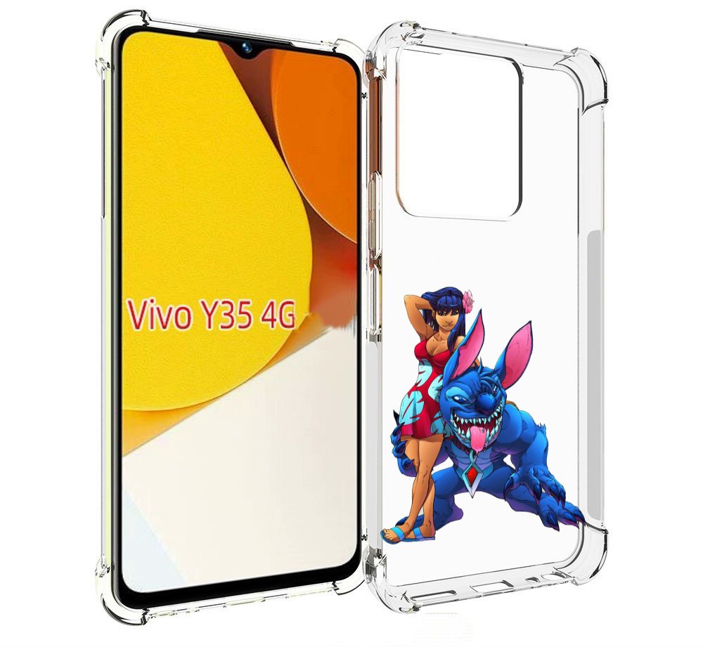

Чехол MyPads лило и накаченный стич детский для Vivo Y35 4G 2022 / Vivo Y22, Прозрачный, Tocco