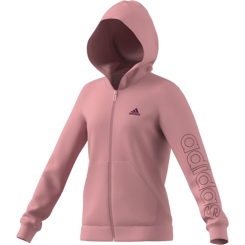 фото Толстовка детская adidas g lin fz hooded he1968 цв.розовый р.128