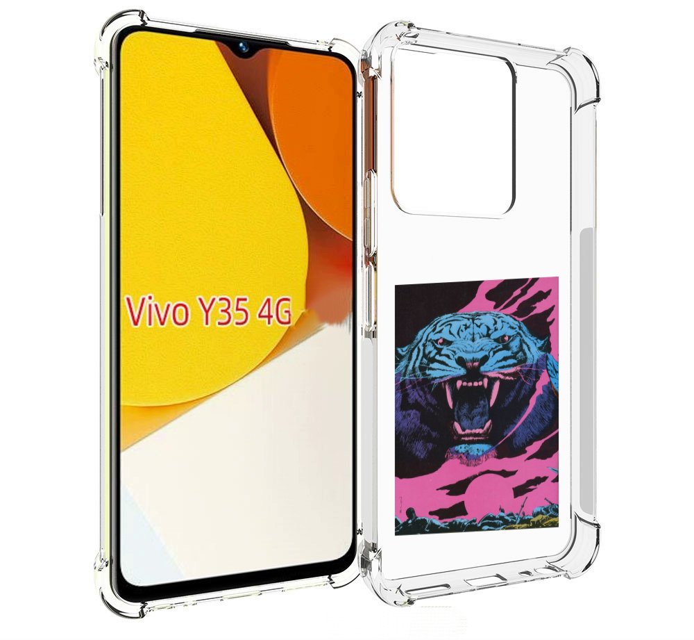 

Чехол MyPads лев с розовыми зубами для Vivo Y35 4G 2022 / Vivo Y22, Прозрачный, Tocco