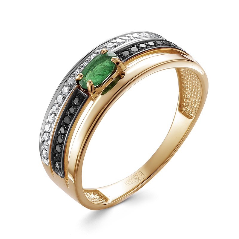 

Кольцо из золота р.  Vesna jewelry 11798-156-28-00, бриллиант\изумруд, 11798-156-28-00