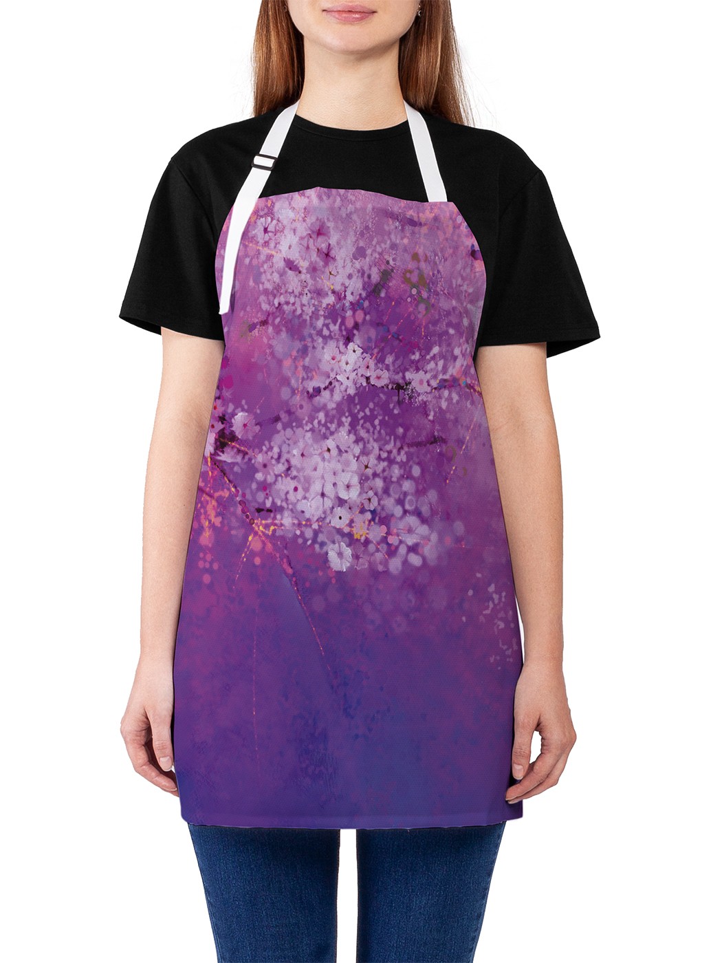 

Фартук женский JoyArty для готовки "Японские мотивы", универсальный размер, Белый