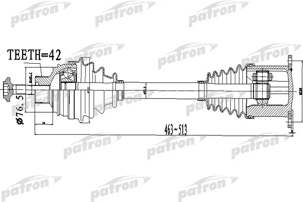 

Приводной вал PATRON PDS0478