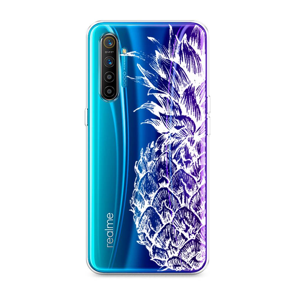 

Чехол Awog на Realme XT "Ананас графика белая", Разноцветный, 251450-10