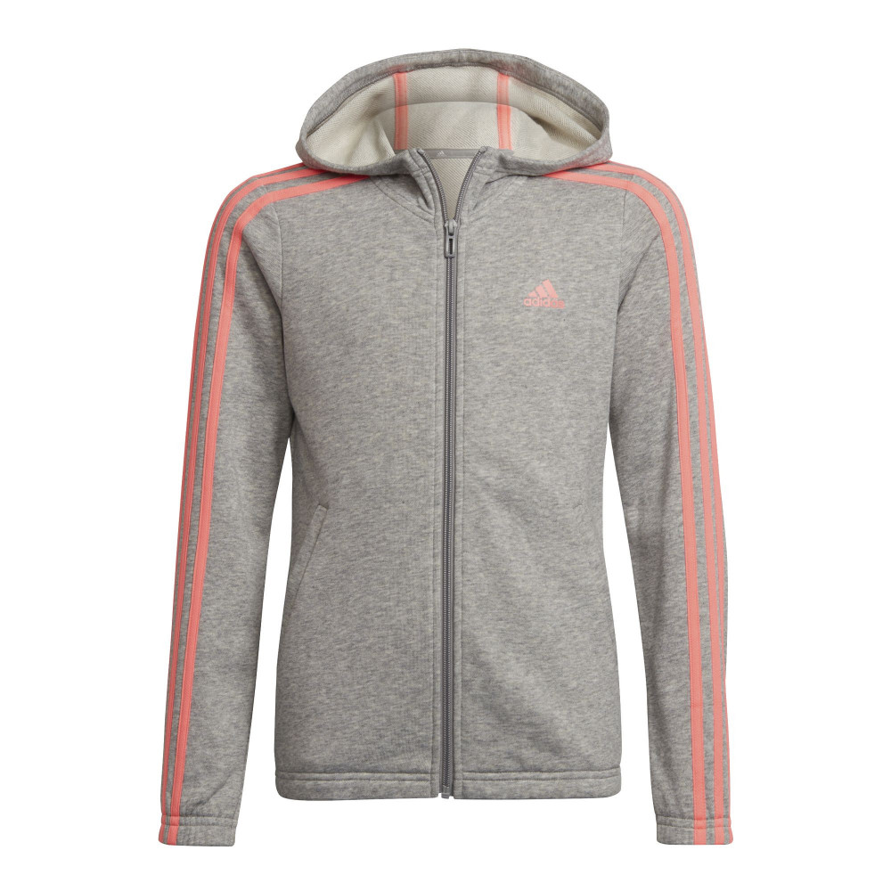 фото Толстовка детская adidas g 3s fz hooded he1993 цв.серый р.128