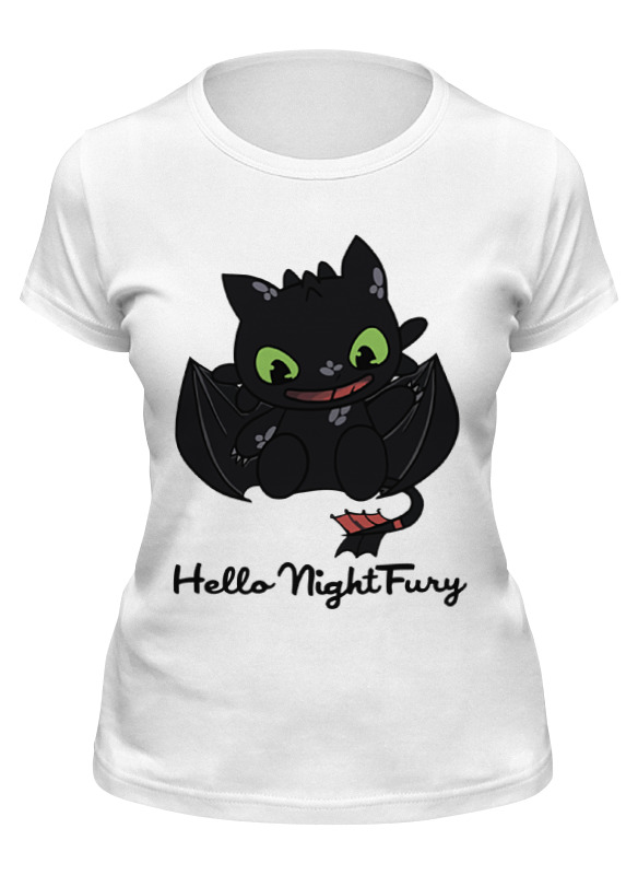 Футболка женская Printio Ночная фурия (night fury) белая S