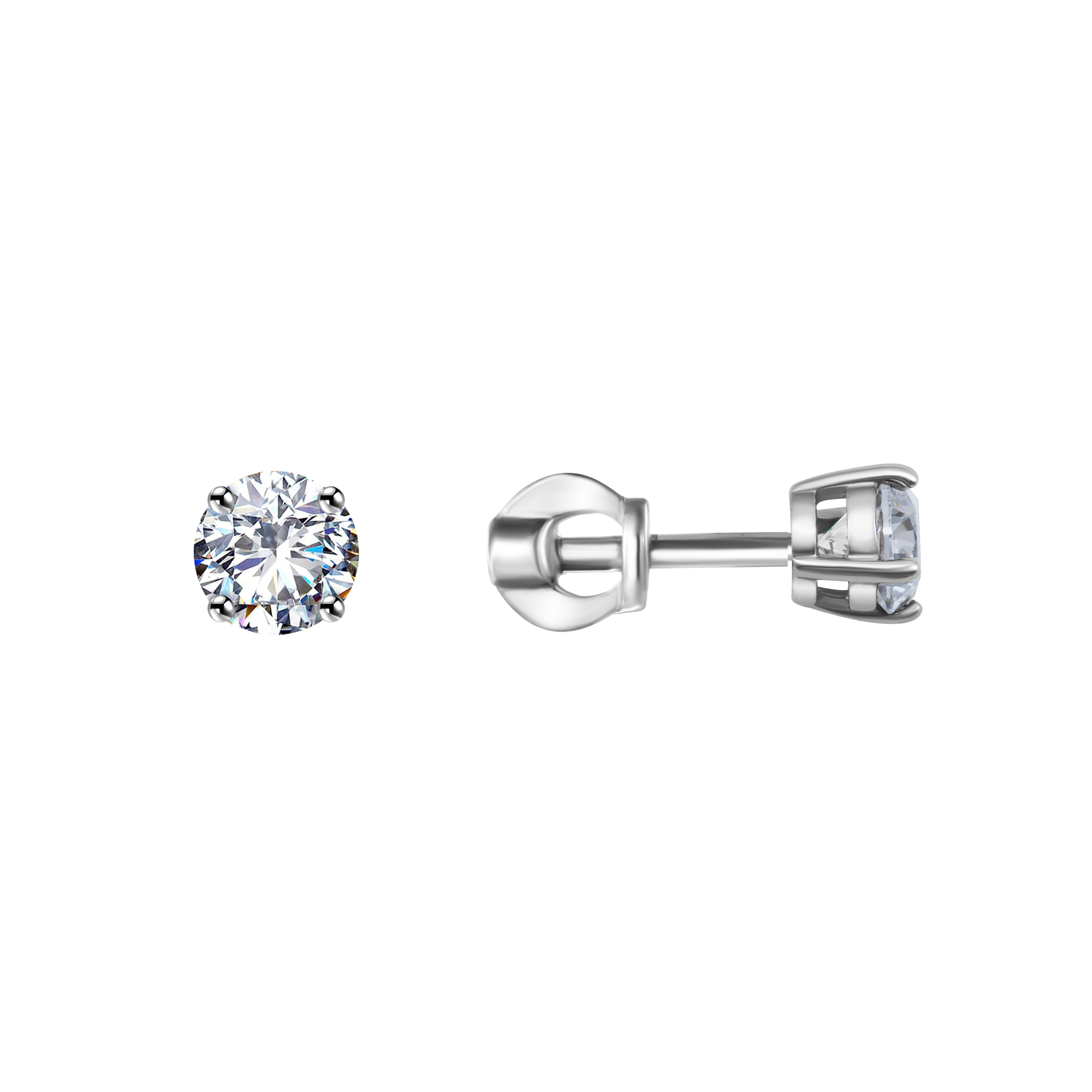 

Серьги пусеты из серебра с фианитом TEOSA с2.01/4.02.00, с2.01/4.02.00
