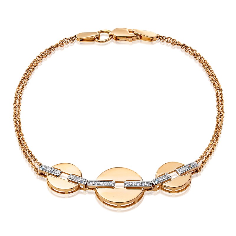 

Браслет из золота р. 18 Vesna jewelry 51298-151-01-00, бриллиант, 51298-151-01-00