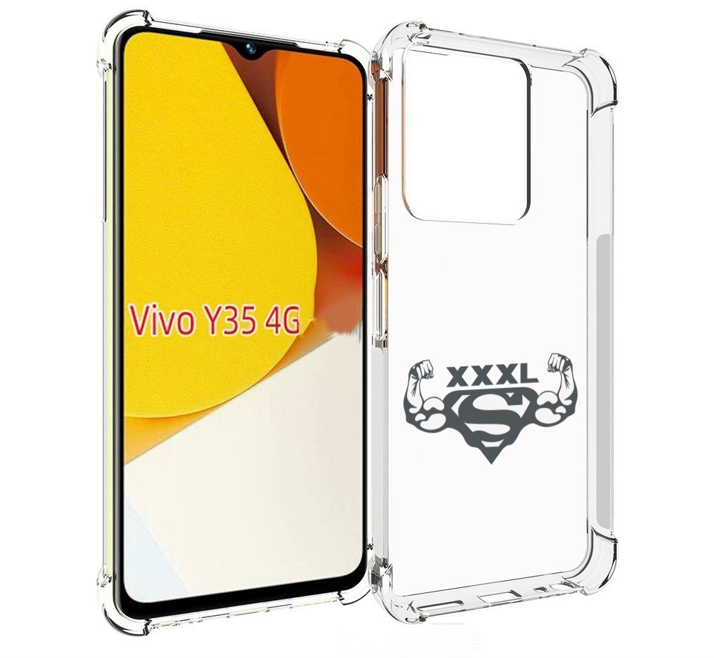 Чехол MyPads бодибилдинг супермен для Vivo Y35 4G 2022 / Vivo Y22