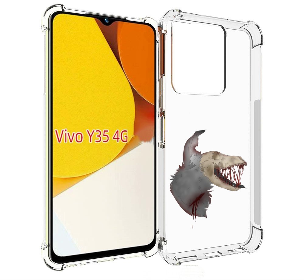

Чехол MyPads кровавый-череп для Vivo Y35 4G 2022 / Vivo Y22, Прозрачный, Tocco