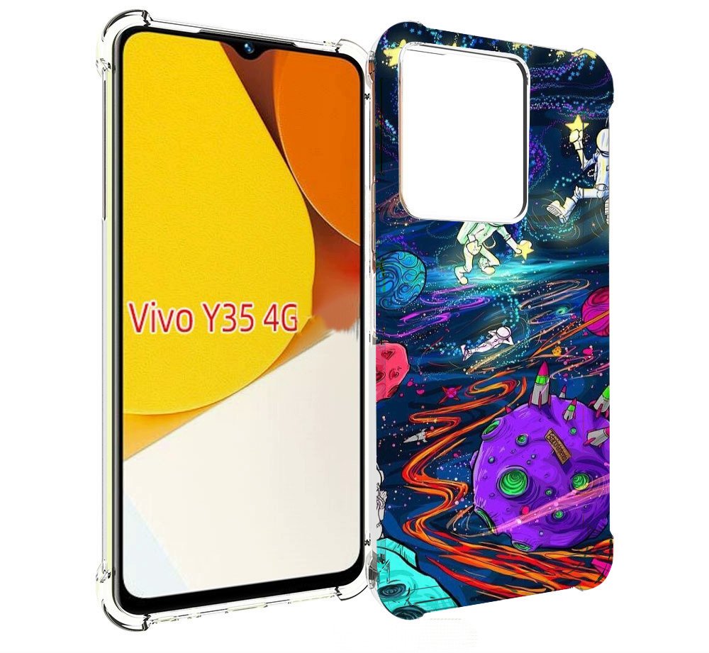 

Чехол MyPads красочный космос для Vivo Y35 4G 2022 / Vivo Y22, Прозрачный, Tocco