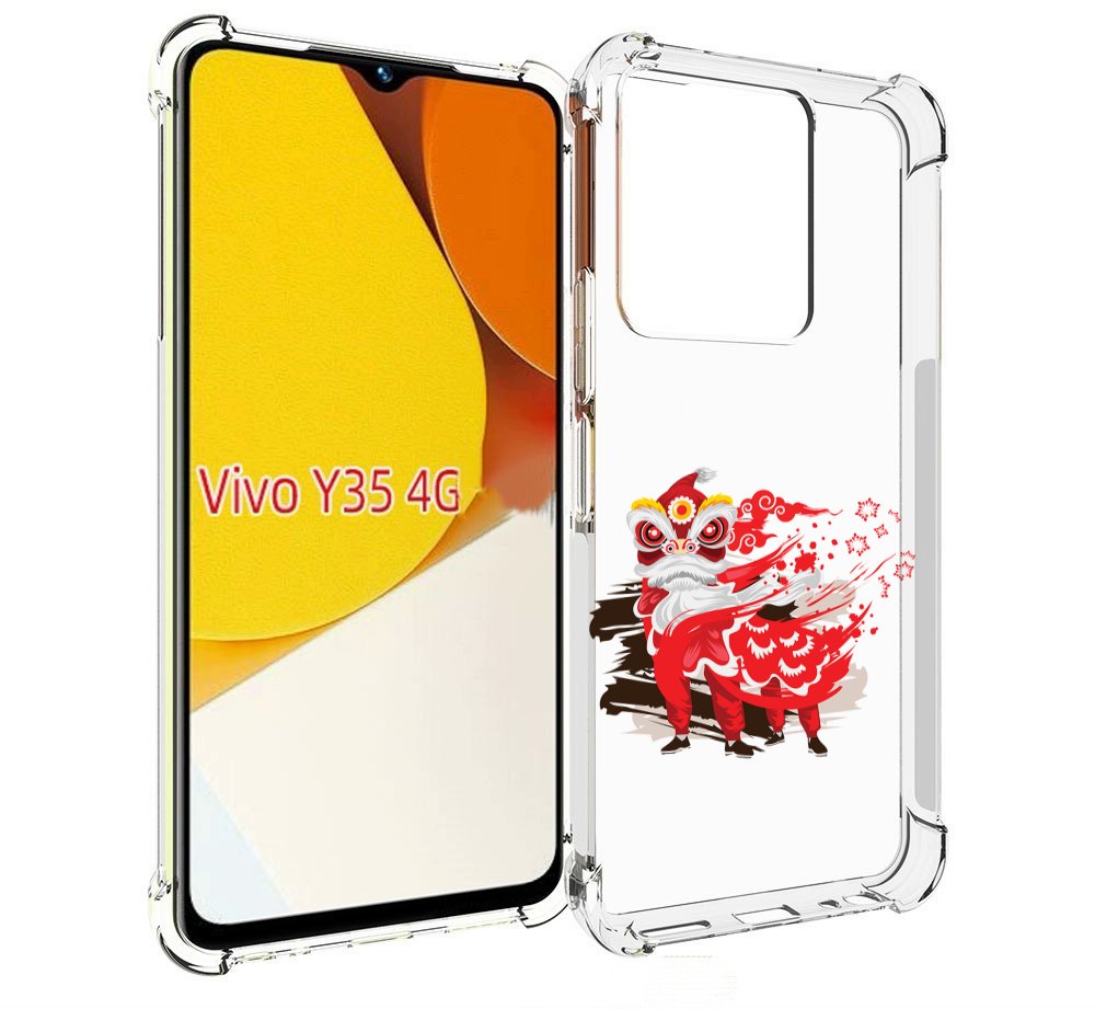 

Чехол MyPads красный-карнавал для Vivo Y35 4G 2022 / Vivo Y22, Прозрачный, Tocco