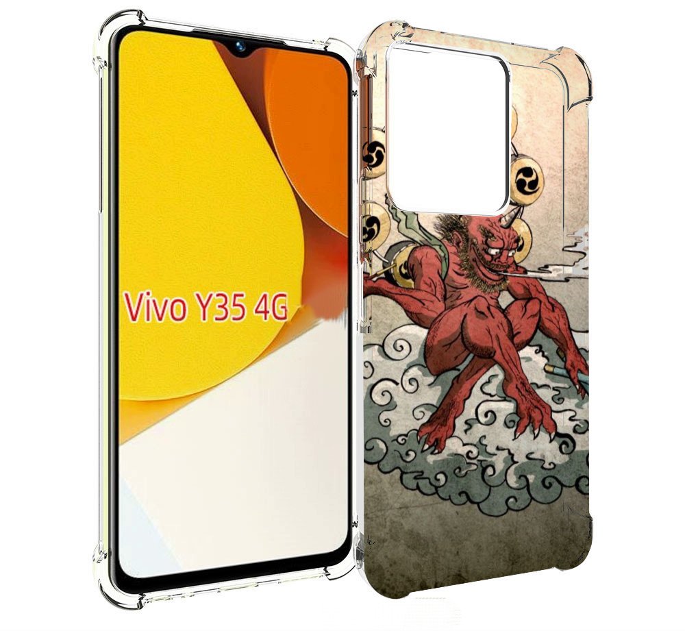 

Чехол MyPads красный чертик на облаке для Vivo Y35 4G 2022 / Vivo Y22, Прозрачный, Tocco