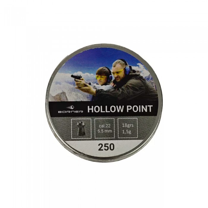 Пули Borner Hollow Point 5,5мм 1,5гр (250 шт)