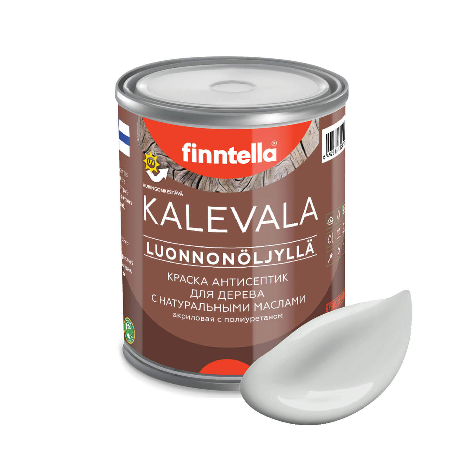 

Краска для дерева и деревянных фасадов FINNTELLA KALEVALA, с натуральным маслом и полиурет, Серый, KALEVALA NLC