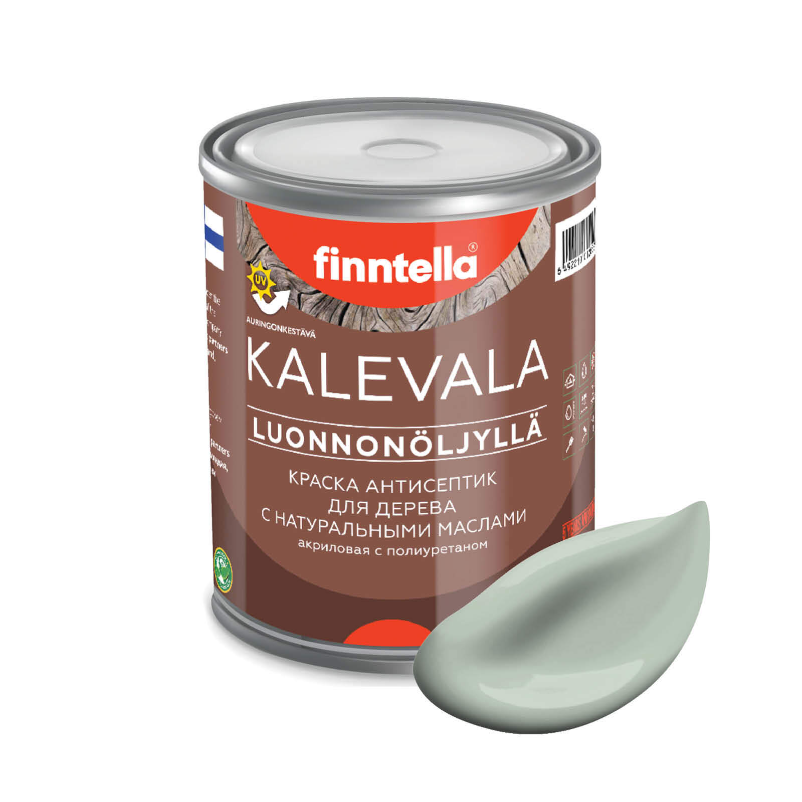 

Краска для дерева и деревянных фасадов FINNTELLA KALEVALA, с натуральным маслом и полиурет, Зеленый, KALEVALA NLC