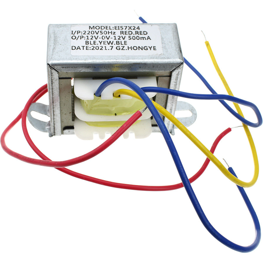 

Трансформатор 2x12В 0.5А низкочастотный, сетевой