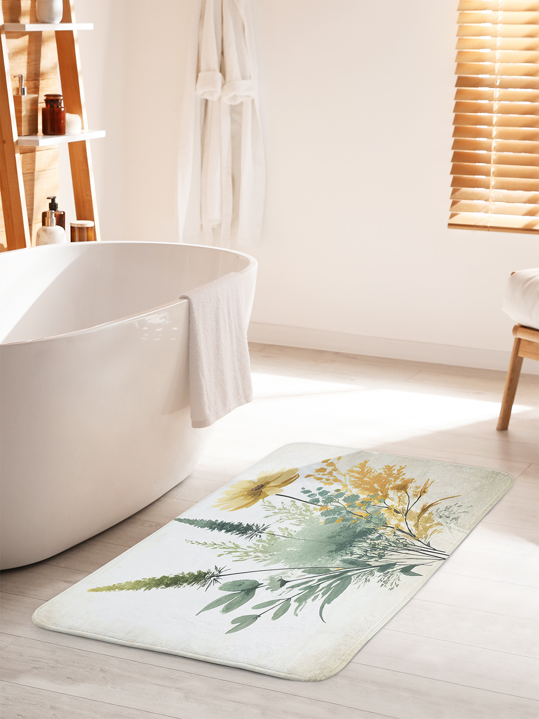 

Коврик для ванной туалета душа JoyArty "Букет с поля", bath_sd2801_60x100