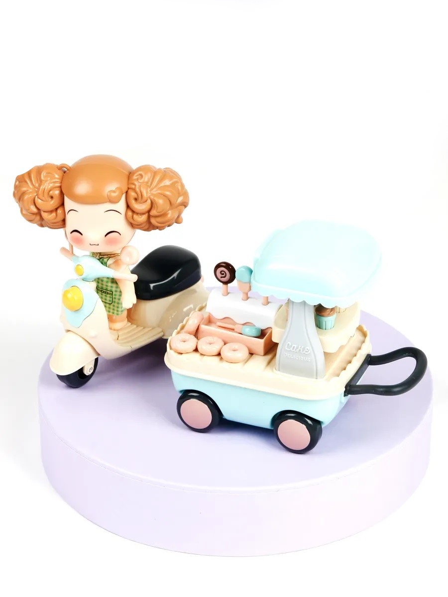 

Игровой набор DDUNG Велотележка с мороженым, кукла, аксессуары SD662