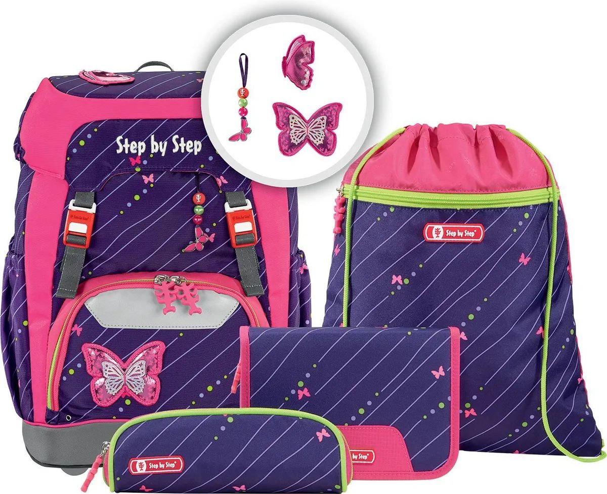 

Ранец Step By Step. Grade Shiny Butterfly, 4 предмета