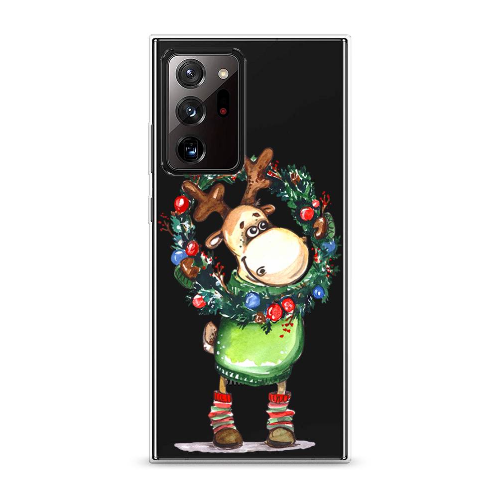 

Чехол на Samsung Galaxy Note 20 Ultra "Олень с новогодним венком", 2101050-4