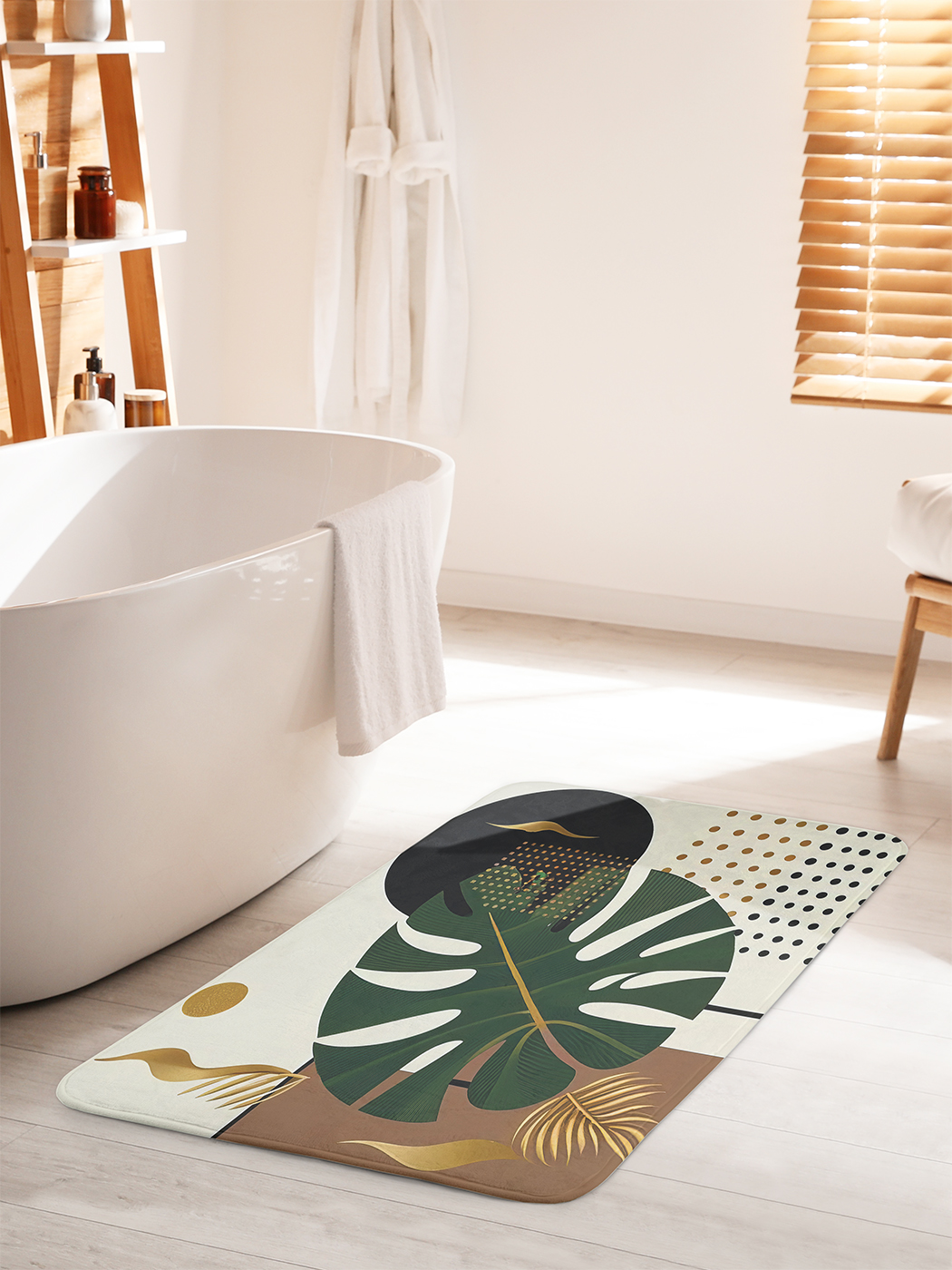 

Коврик для ванной туалета душа JoyArty "Абстрактный папоротник", bath_sd2780_60x100