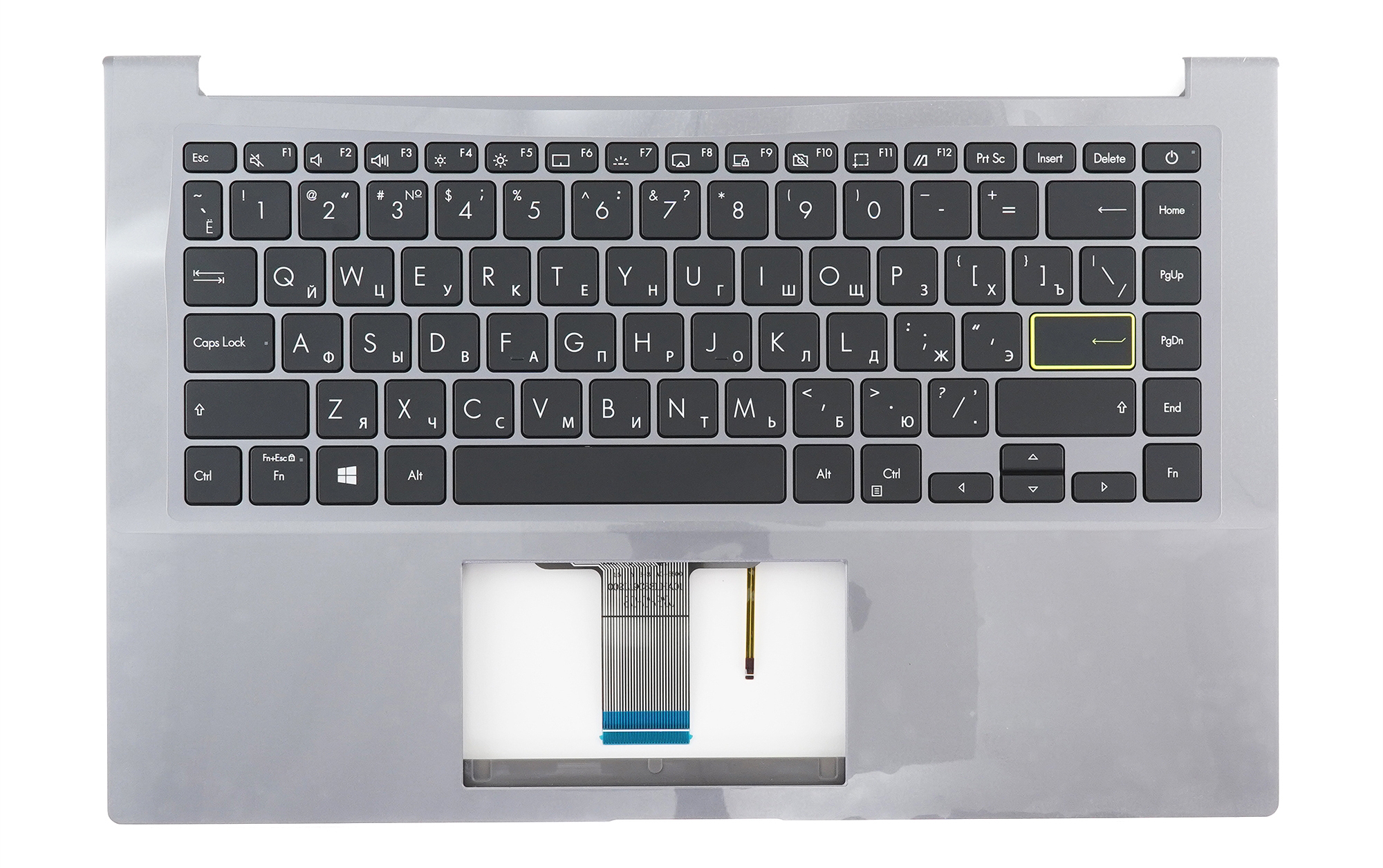 Клавиатура для ноутбука Asus X421IA, X421IA-8G Series, p/n: 90NB0QR4-R30RU0, черная с серы