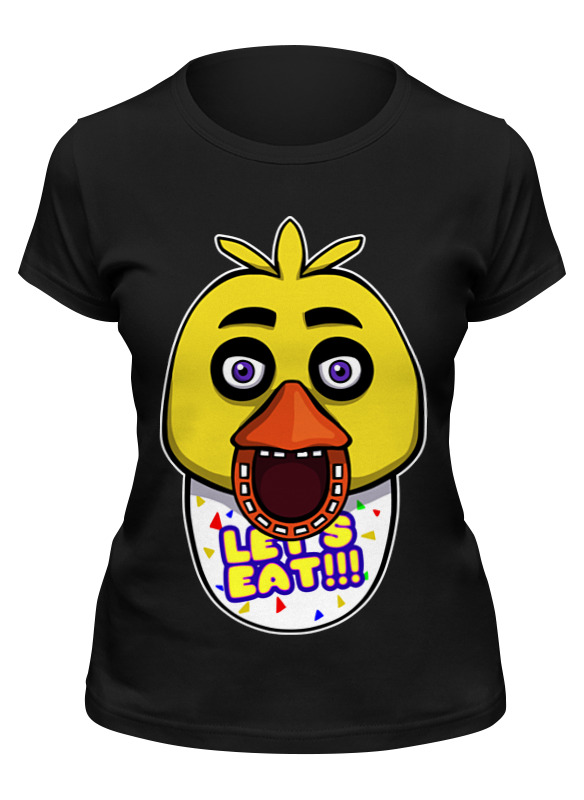

Футболка женская Printio Let's eat!!! (пять ночей у фредди) черная 2XL, Черный, Let's eat!!! (пять ночей у фредди)