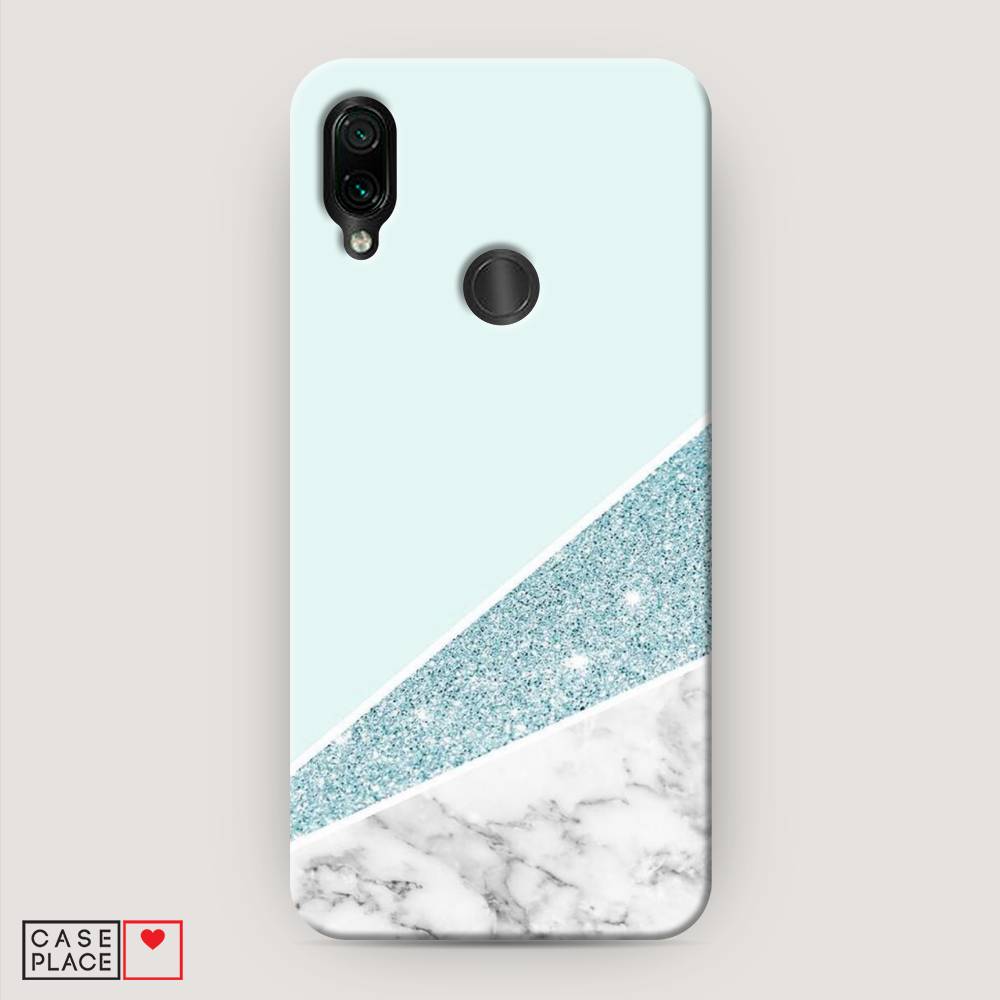

Пластиковый чехол "Мрамор с голубыми блестками" на Xiaomi Redmi 7, 35020-2