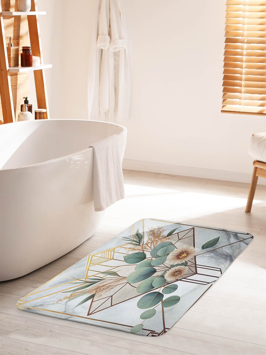 

Коврик для ванной туалета душа JoyArty "Композиция с эвкалиптом", bath_sd2725_60x100