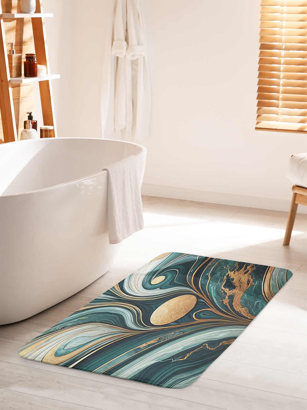 

Коврик для ванной туалета душа JoyArty "Изгибы мрамора", bath_sd2722_60x100