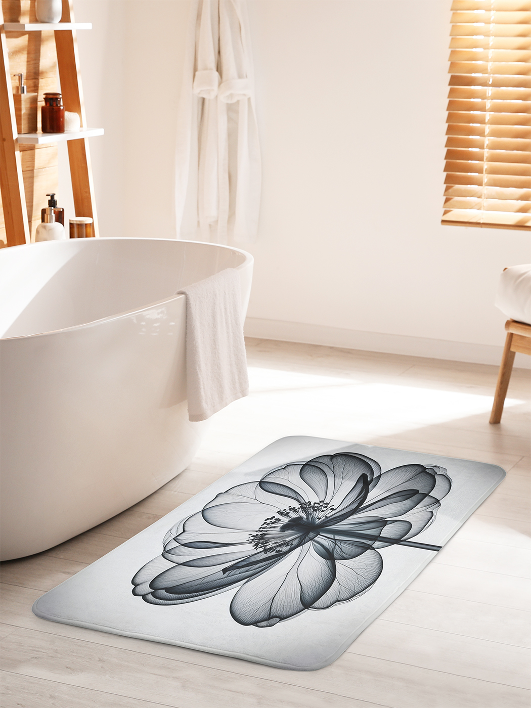 

Коврик для ванной туалета душа JoyArty "Эскиз цветка", bath_sd2721_60x100