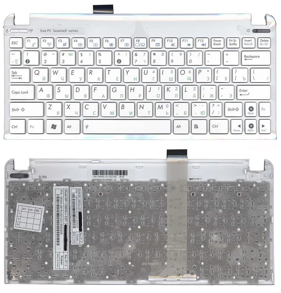 Клавиатура для ноутбуков Asus Eee PC 1011BX, 1011CX, 1011PX, 1015B, 1015BX, 1015P, 1015PD,