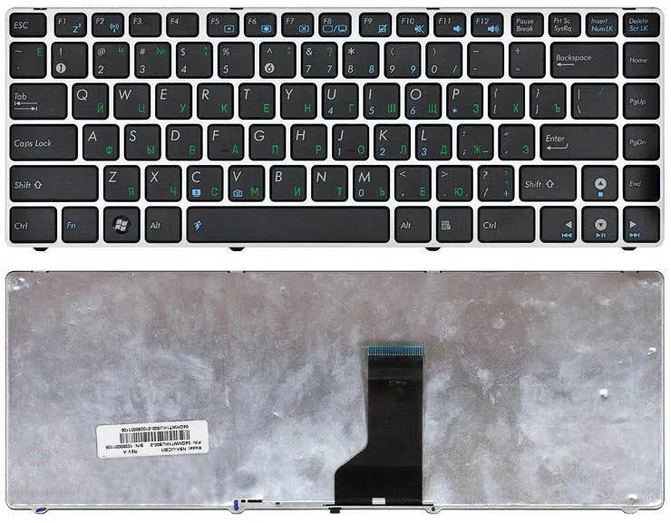 

Клавиатура для ноутбуков Asus UL30, K42, K43, X42, X44, N82, U32, U35, U41 Series, p/n: 9J