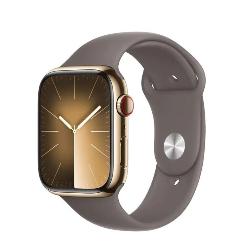 

Смарт-часы Apple Watch Series 9 GPS + Cellular 45mm Stainless Steel Gold коричневый M/L, Watch Series 9 GPS + Cellular