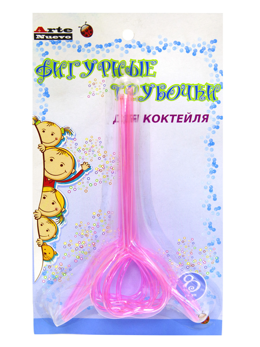 

Фигурные трубочки для коктейля (8 штук)
