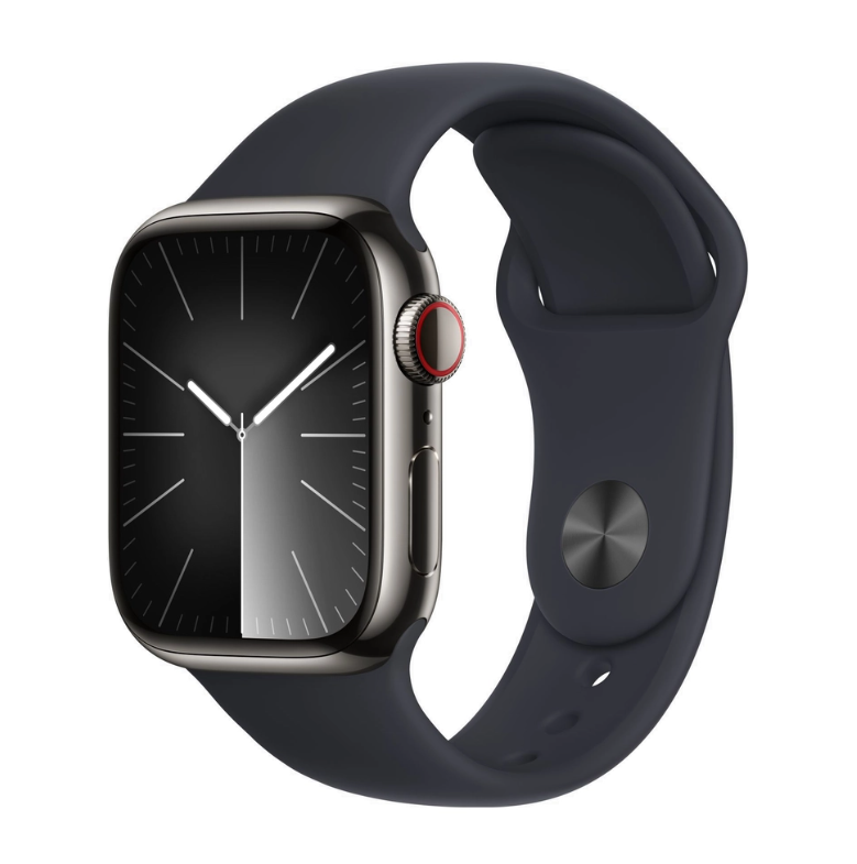 

Смарт-часы Apple Watch Series 9 GPS + Cellular 41mm Stainless Steel Graphite черный M/L, Watch Series 9 GPS + Cellular