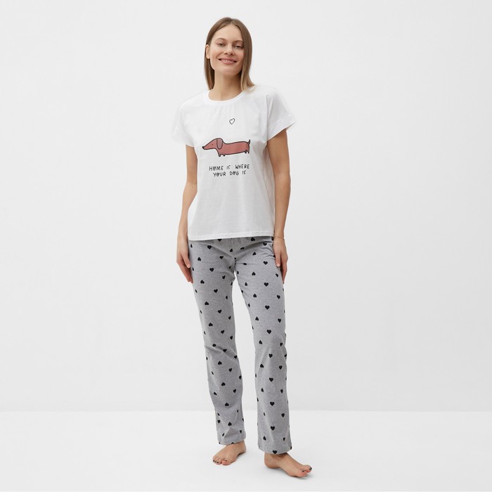 

Комплект домашний женский COMFORT Такса серый 48-50 RU, Такса