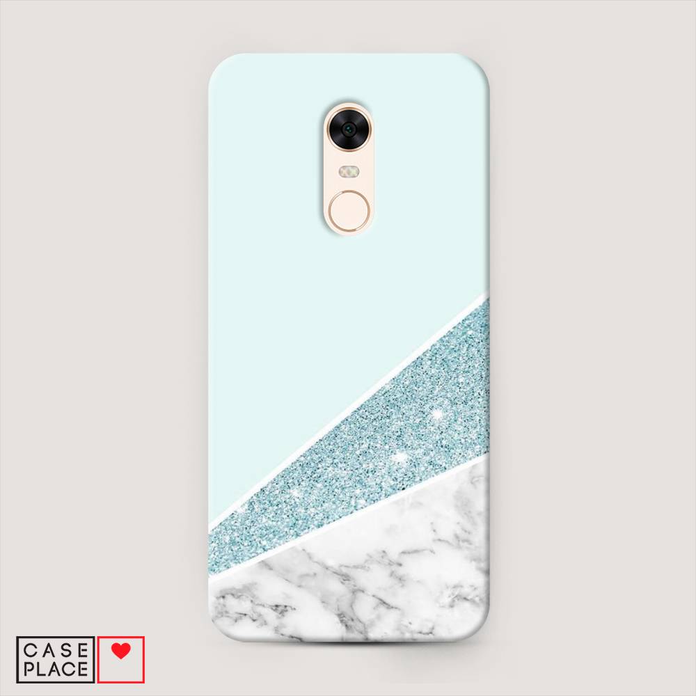 

Пластиковый чехол "Мрамор с голубыми блестками" на Xiaomi Redmi 5 Plus, 33120-2