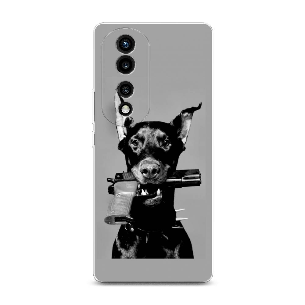 

Силиконовый чехол "Доберман" на Honor 70 Pro, Доберман