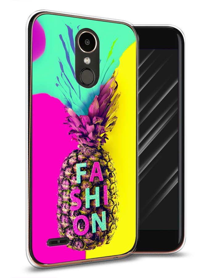 

Чехол Awog на LG K10 2017 "Кислотный ананас", Желтый;розовый;голубой, 81350-10