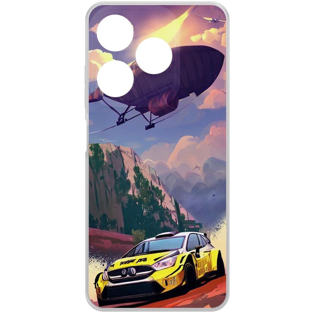 

Чехол-накладка Krutoff Clear Case Гонка для TECNO Spark 10, Прозрачный