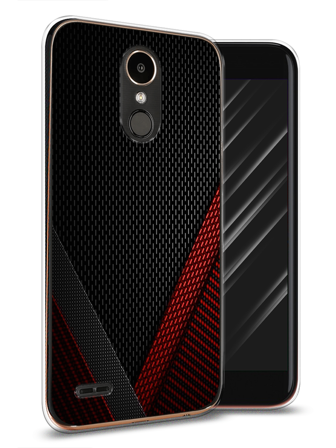 

Чехол Awog на LG K10 2017 "Красный карбон", Черный;красный, 81350-3