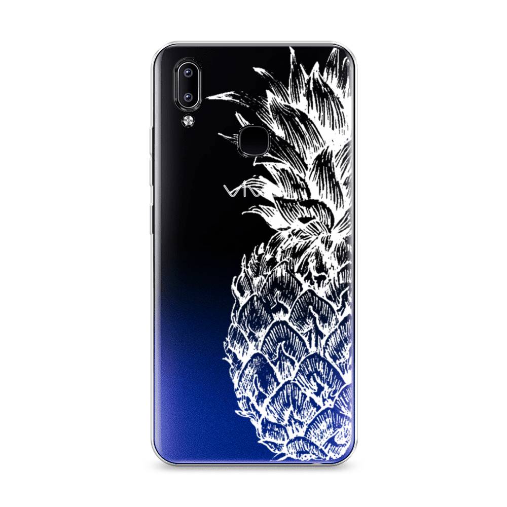 фото Силиконовый чехол "ананас графика белая" на realme q3 awog