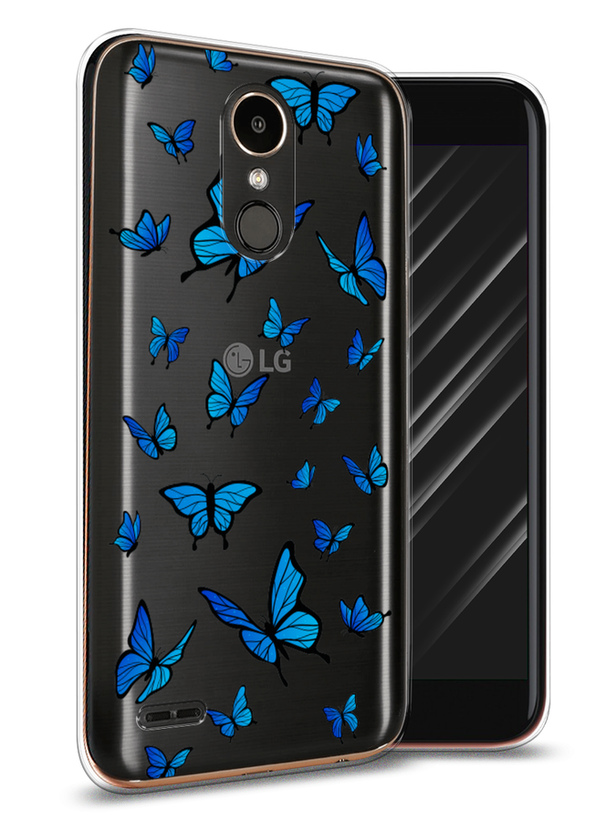 

Чехол Awog на LG K10 2017 "Синие бабочки", Синий;белый, 81350-1