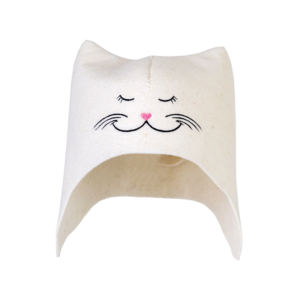 

Шапка для бани Кошечка фетр 655001127 onesize белый, Кошечка