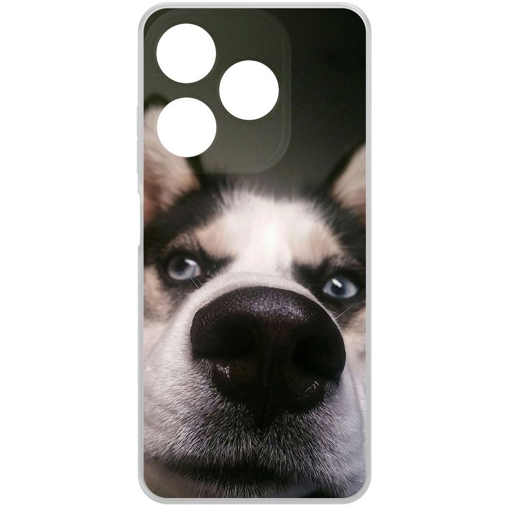 

Чехол-накладка Krutoff Clear Case Нос для TECNO Spark 10, Прозрачный