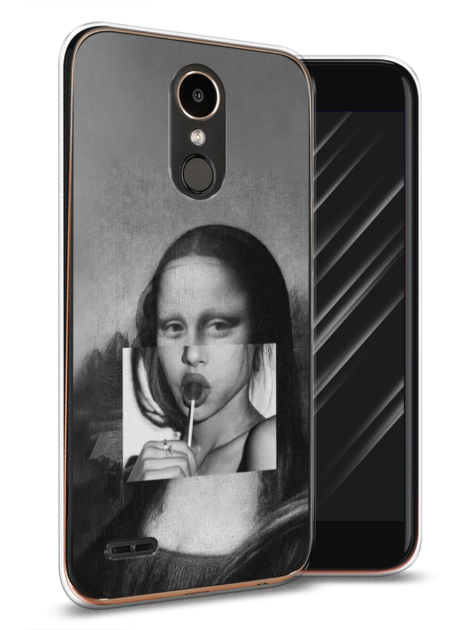 

Чехол Awog на LG K10 2017 "Mona Lisa sucking lollipop", Серый, 81350-9