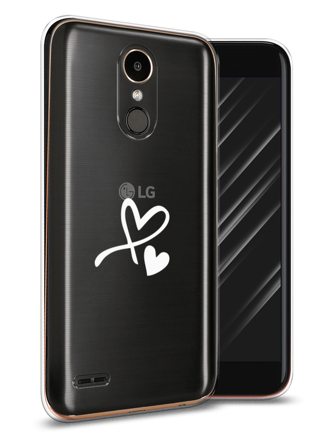 

Чехол Awog на LG K10 2017 "Сердечко минимализм", Белый, 81350-6